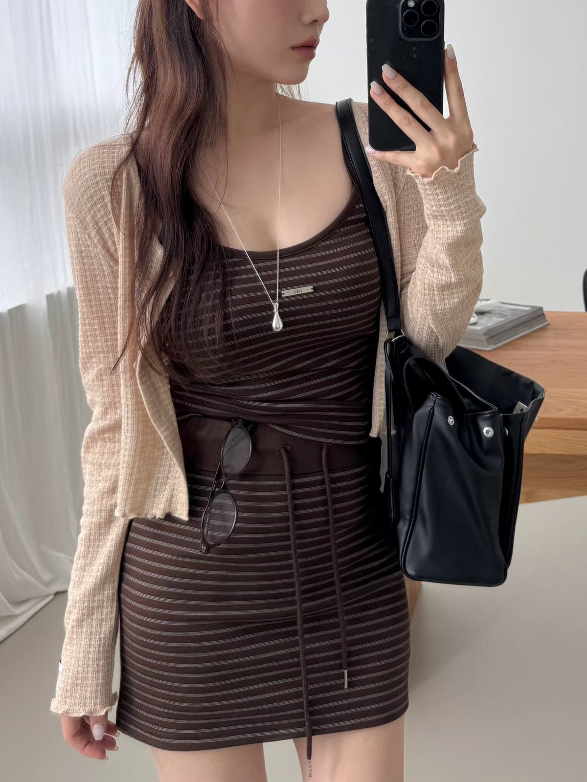 MS60917 Daily casual crop cardigan