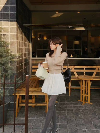 MS51111 Alpaca dual way cardigan