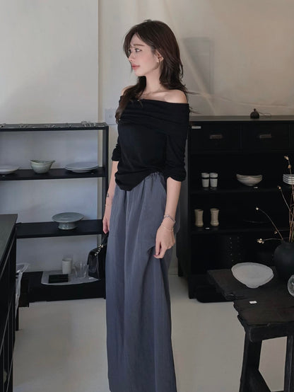 MS60908 Jade casual maxi skirt