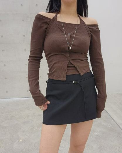 MS60333 Minimal wrap skort
