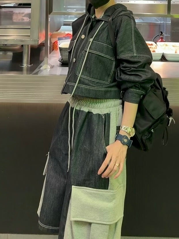 MS60226 Shadow utility cropped jacket