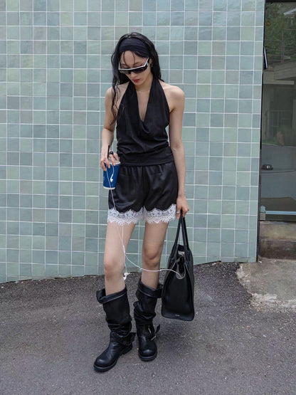 MS60520 Dark romance satin shorts