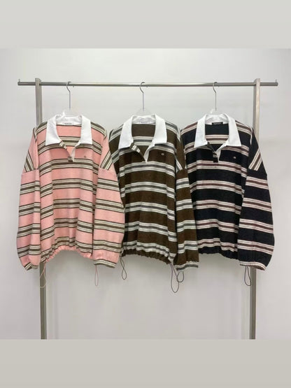 MS51107 Candy fur stripes top