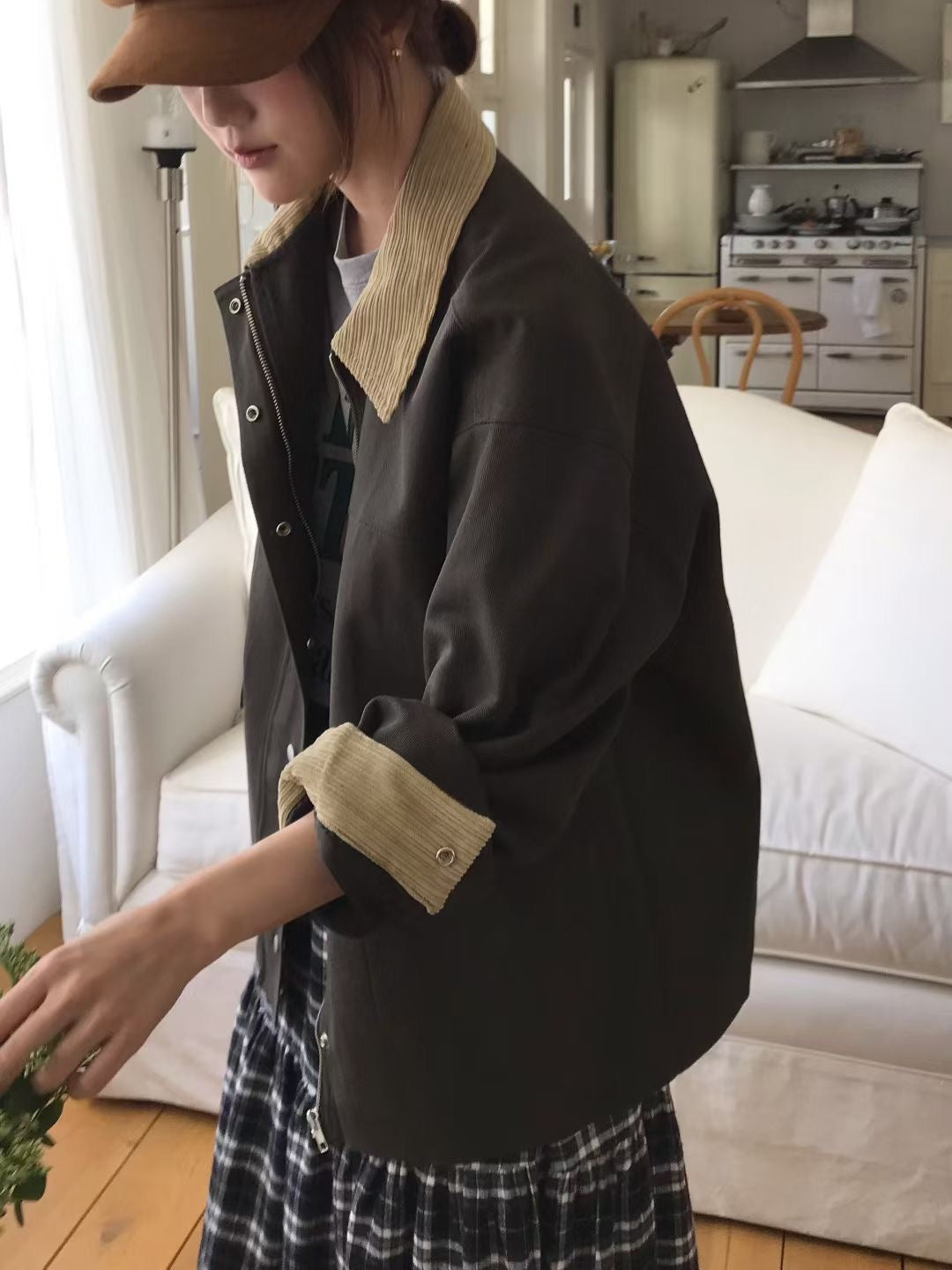 MS50957 Autumn dual colors mix jacket