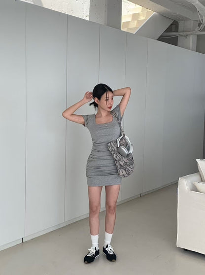 MS51008 Logo fitted dress