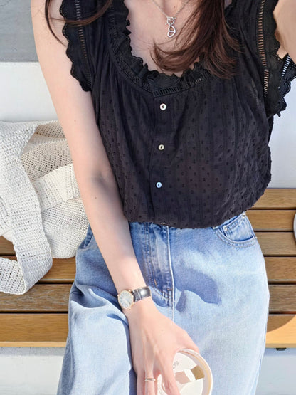 MS60524 Romance lace sleeveless top