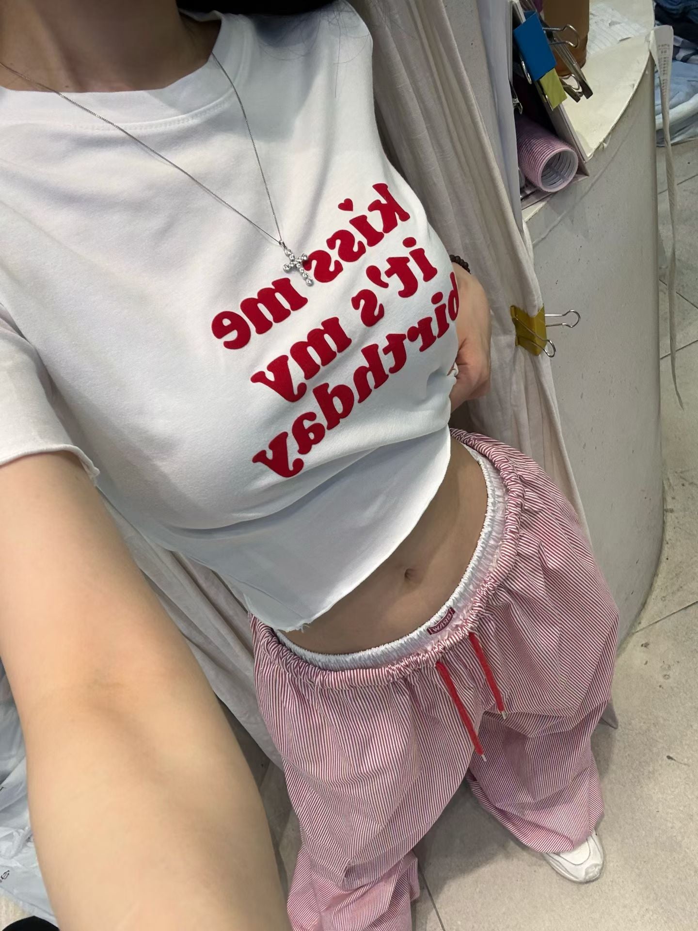 MS60358 Vintage checked trousers