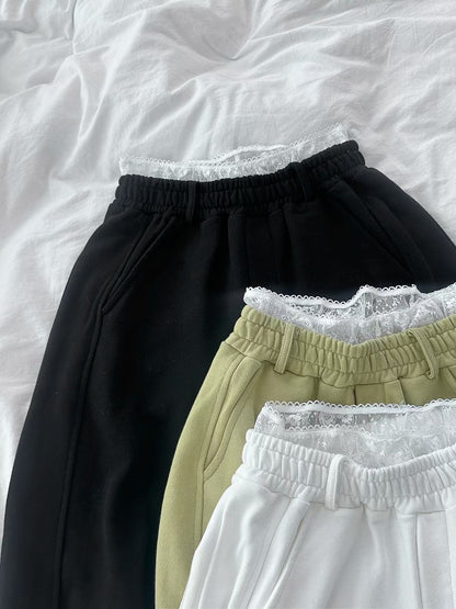 MS60413 Lace layer drawstring pants