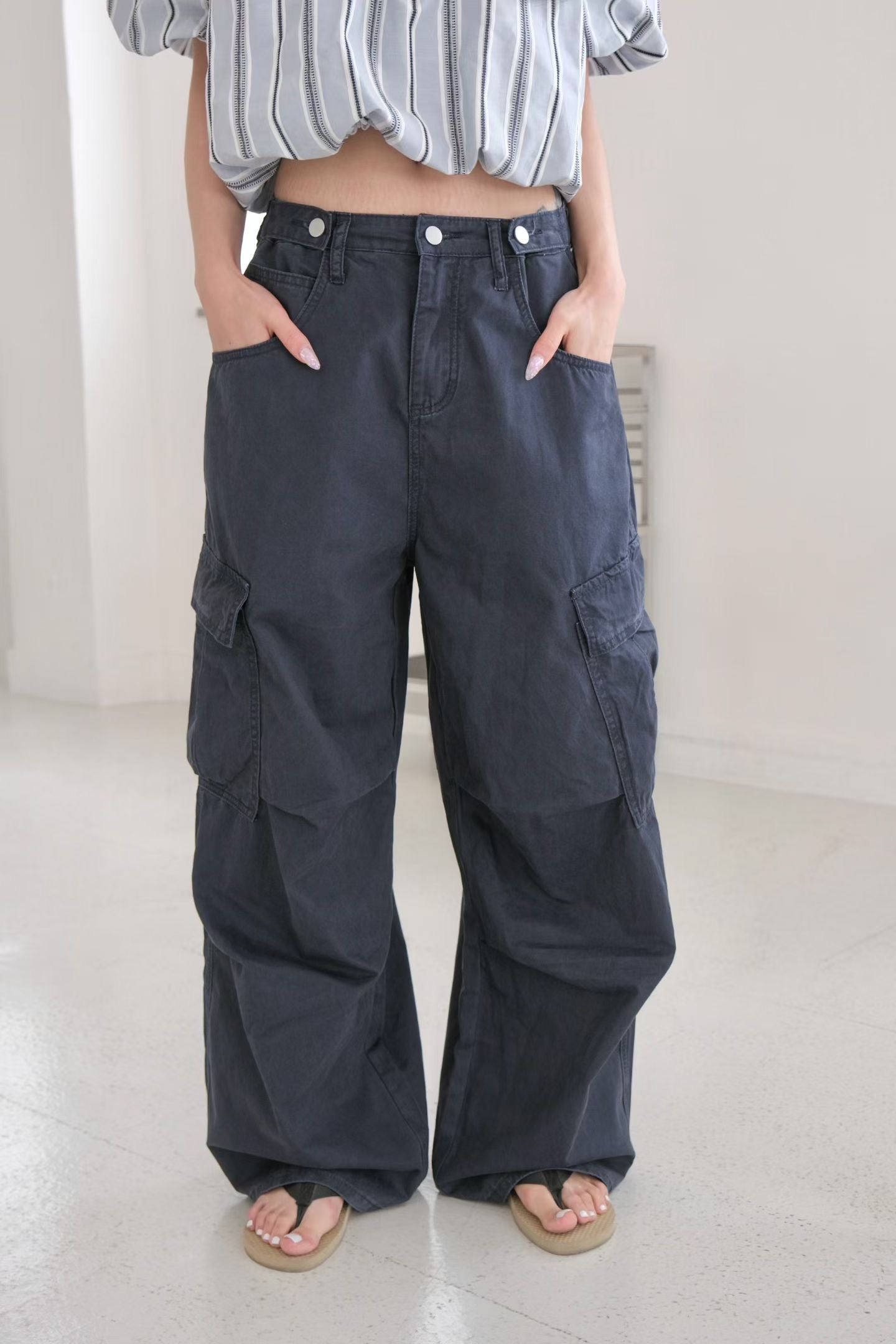 MS60634 Retro wide trousers