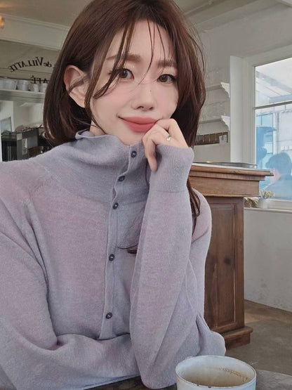 MS51111 Alpaca dual way cardigan