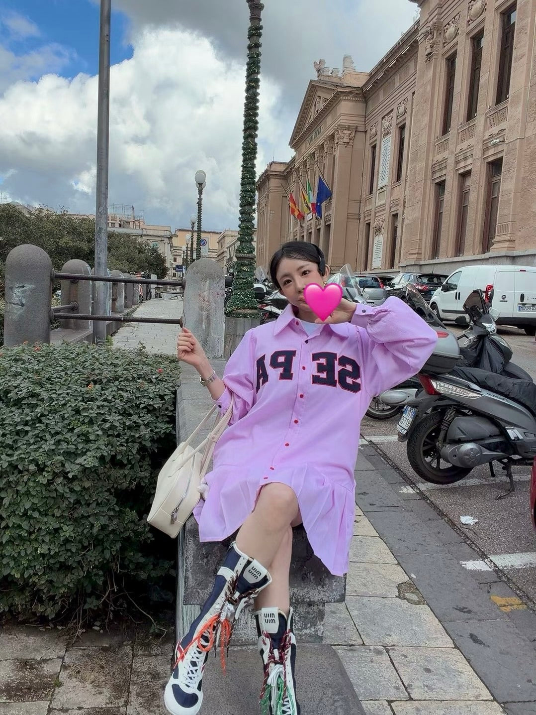 MS60250 Varsity shirt dress