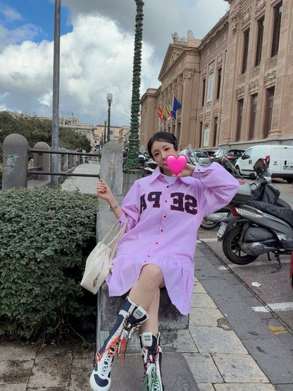 MS60250 Varsity shirt dress