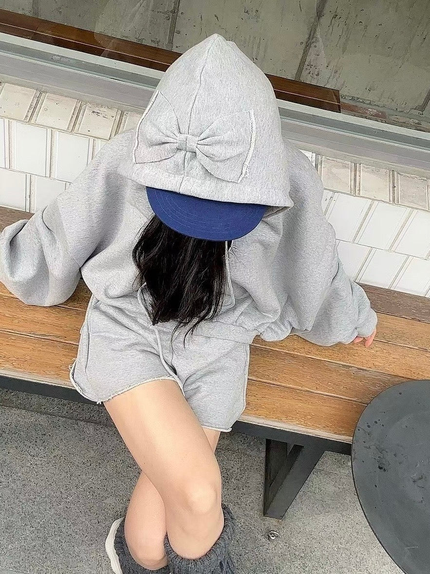 MS51037 Kitty ribbon hoodie