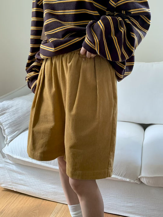 MS50950 Corduroy mid shorts
