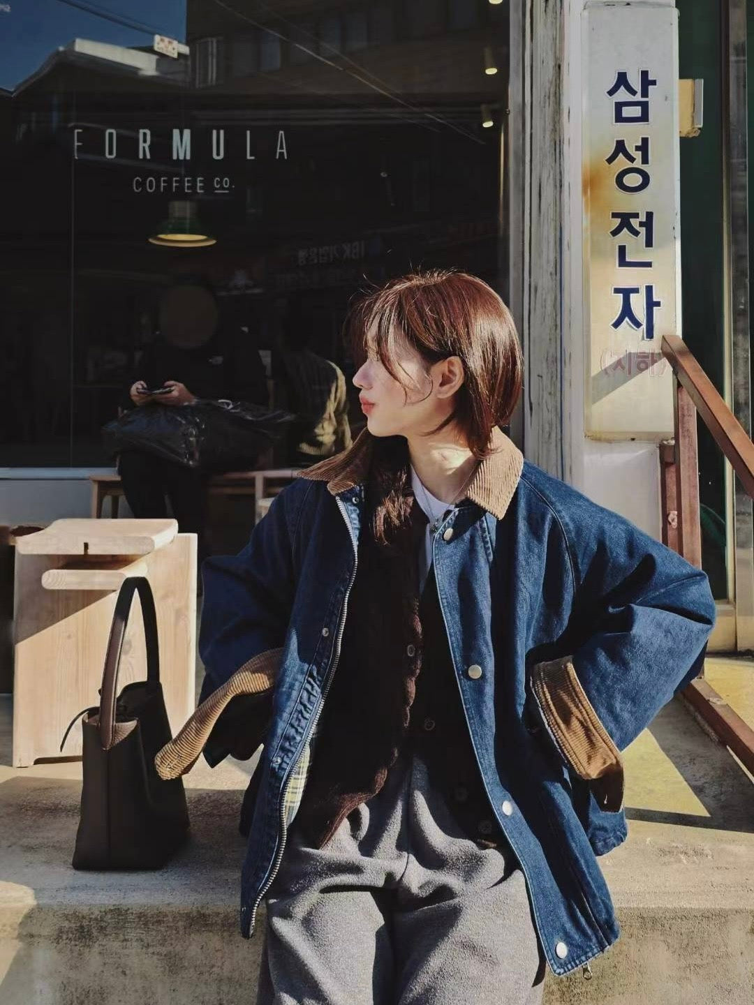 MS51150 Jack checked denim jacket