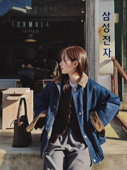 MS51150 Jack checked denim jacket