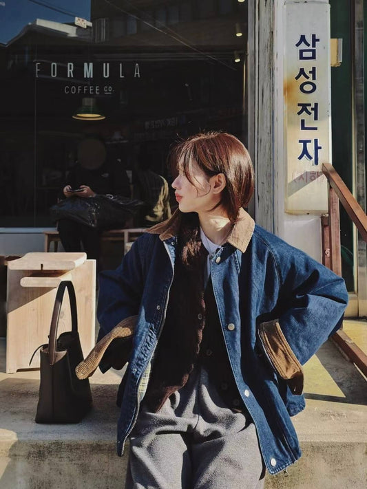 MS51150 Jack checked denim jacket