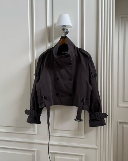 MS60927 Cropped trench coat