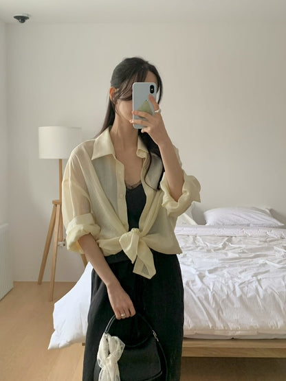MS60441 Air veil sheer shirt