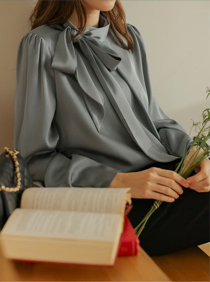 MS60232 Gladys satin silk blouse