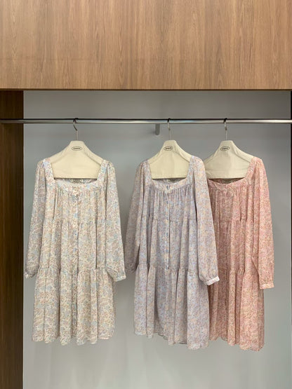 MS60258 Soft bloom midi dress