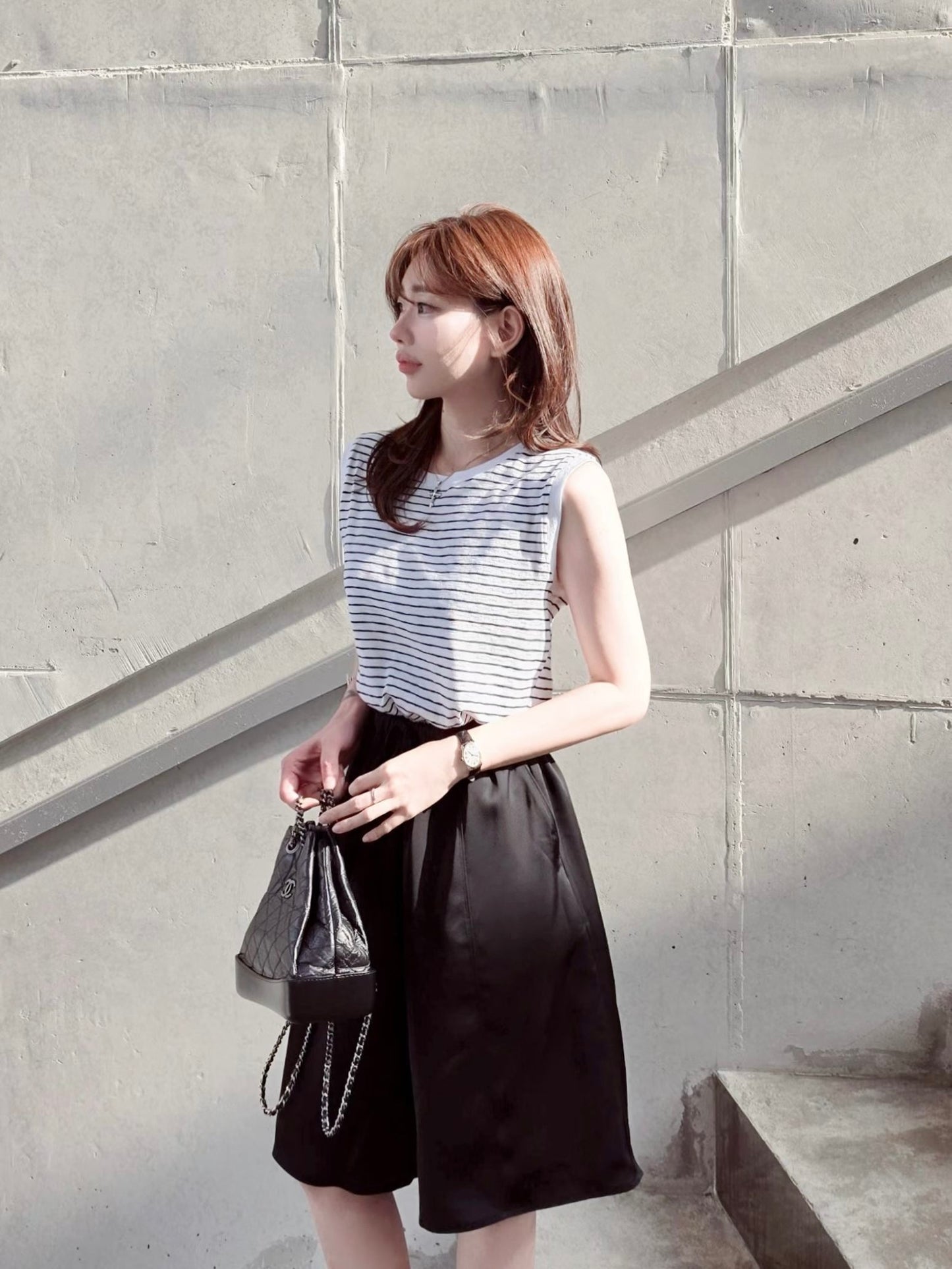 MS60604 Daily stripes tank top