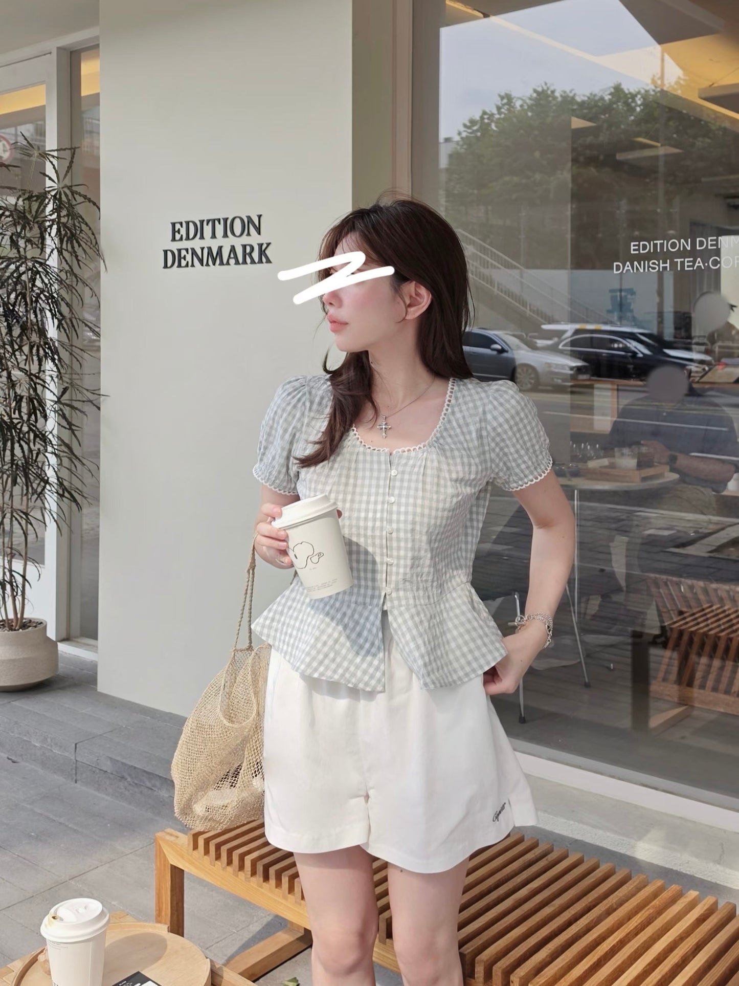 MS60702 Luxe checked blouse