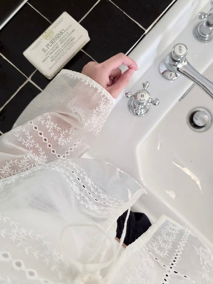 MS60637 Premium embroidery lace cardigan