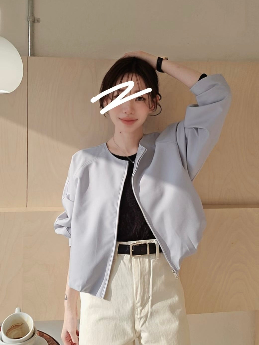 MS60323 Creamy casual outer