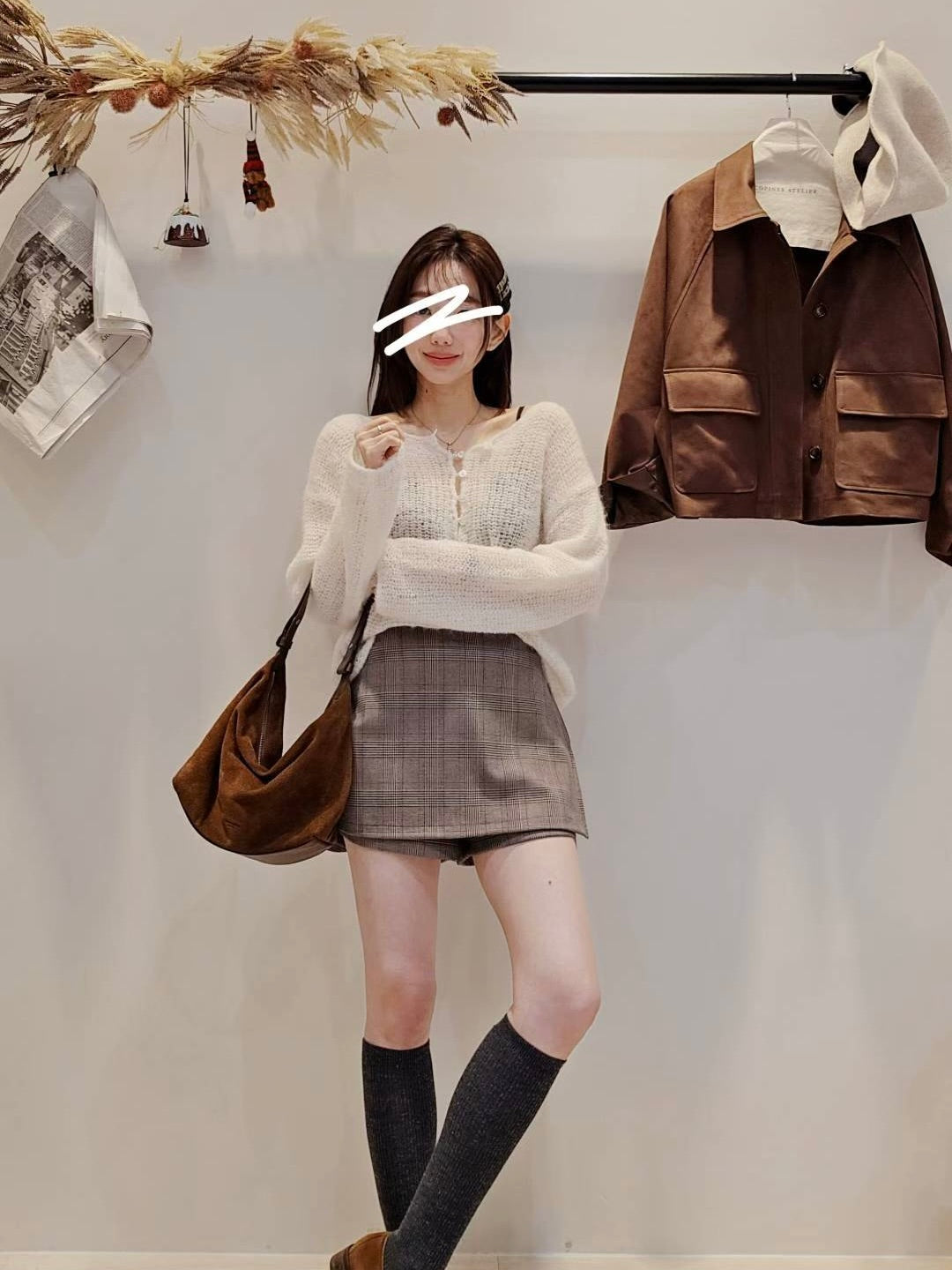 MS51239 Amy checked skorts