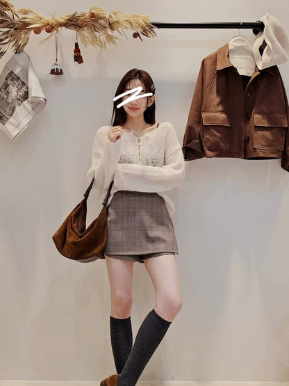 MS51239 Amy checked skorts