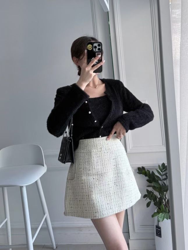 MS51061 Fluffy cardigan set