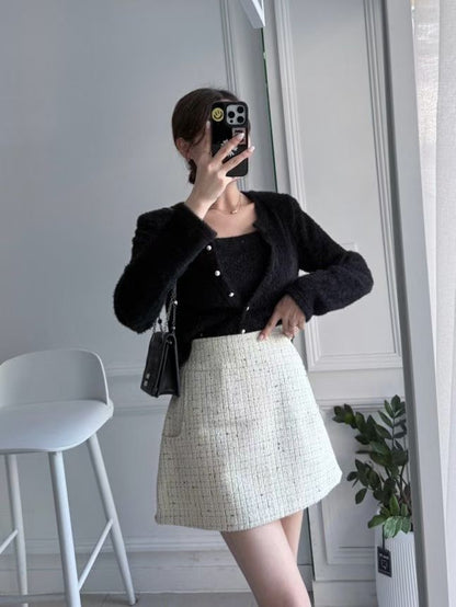 MS51061 Fluffy cardigan set