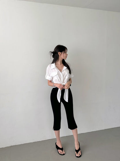 MS60713 Silk chiffon ribbon blouse