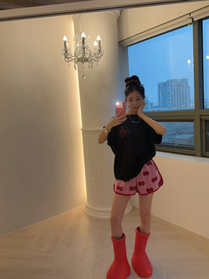 MS51072 Knit drawstring shorts