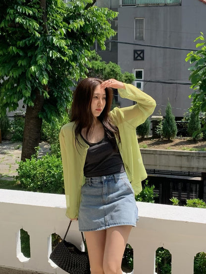 MS60545 Icy chiffon cardigan