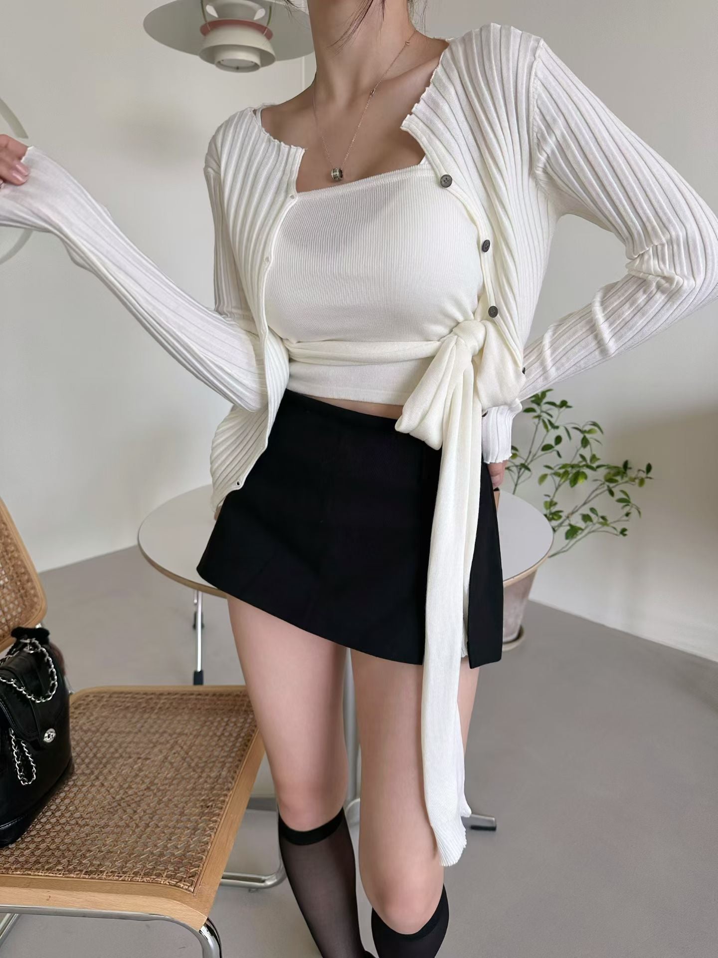 MS60319 Ribbon knit wrap set