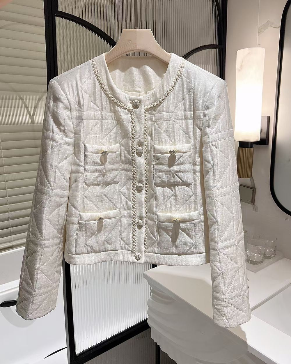 MS51204 Jennie tweed white outer