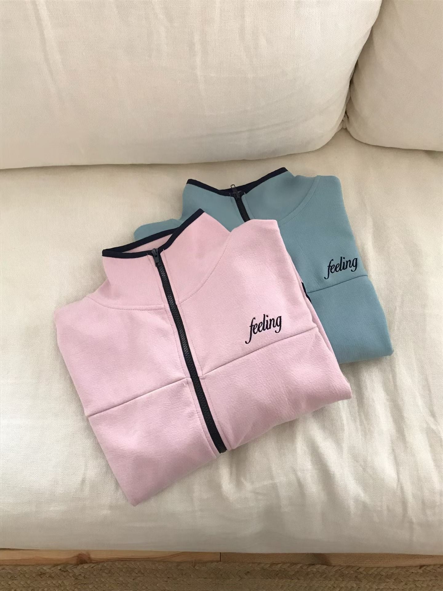 MS60229 Soft blush zip jacket