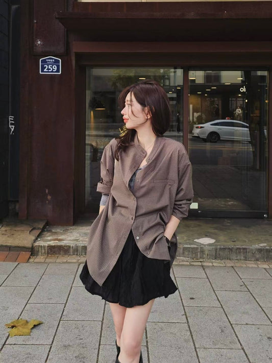 MS51118 Theresa checked blouse