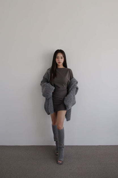 MS51220 Loose knit cardigan