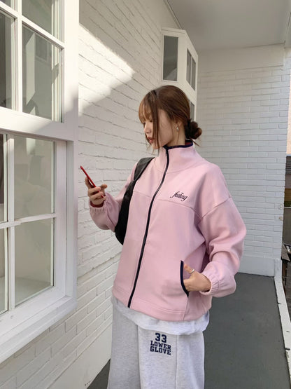 MS60229 Soft blush zip jacket