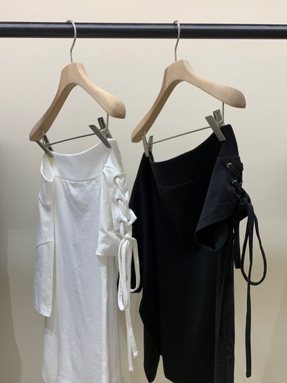 MS60813 Asymmetric one shoulder tee