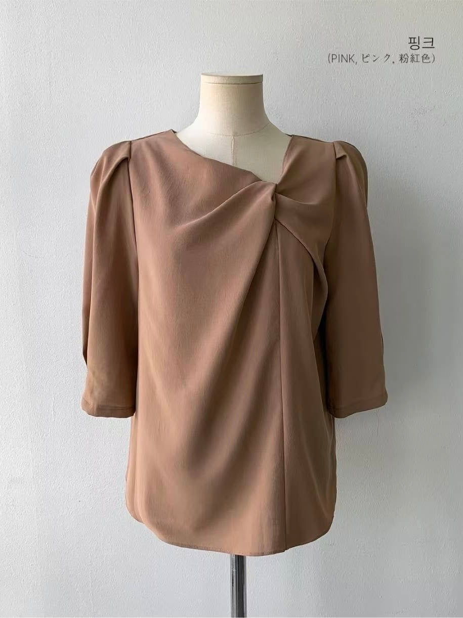 MS50859 Twist mid sleeve blouse
