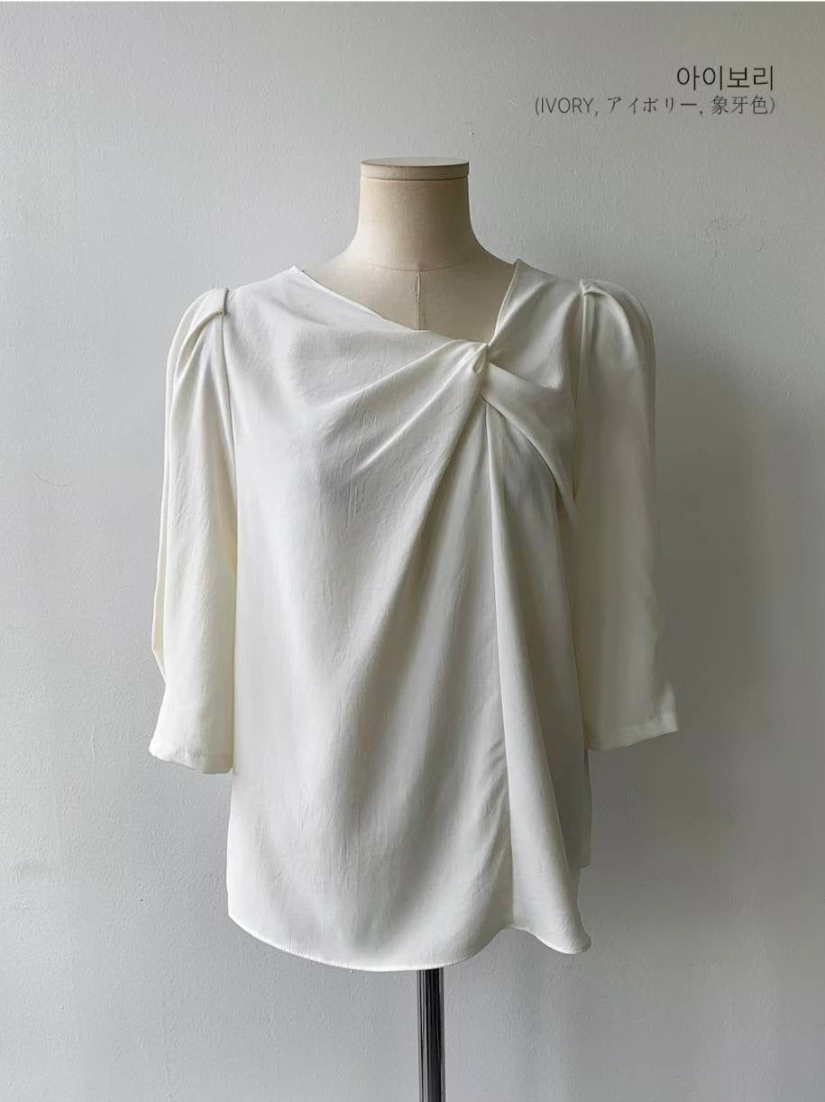 MS50859 Twist mid sleeve blouse
