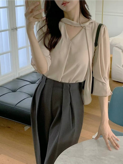 MS50860 Soft touch chiffon blouse