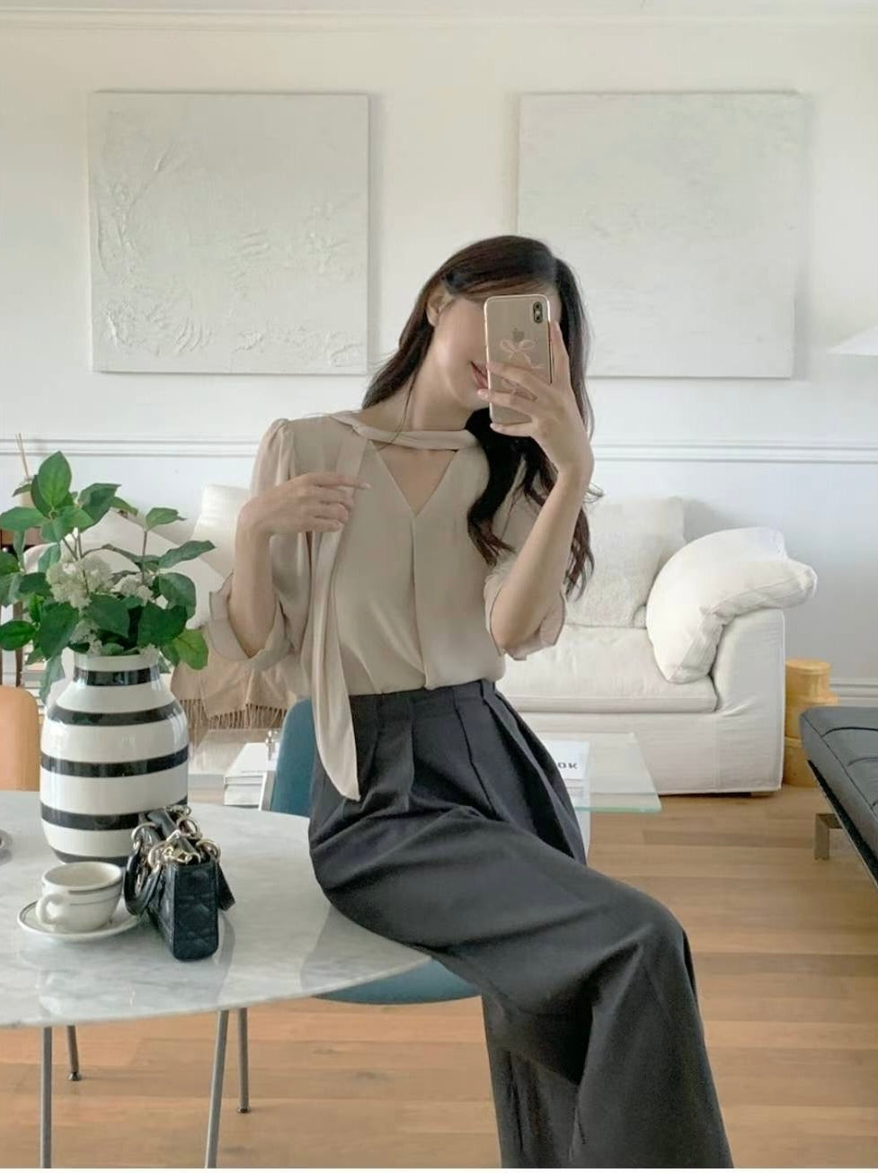 MS50860 Soft touch chiffon blouse