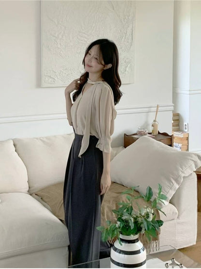 MS50860 Soft touch chiffon blouse