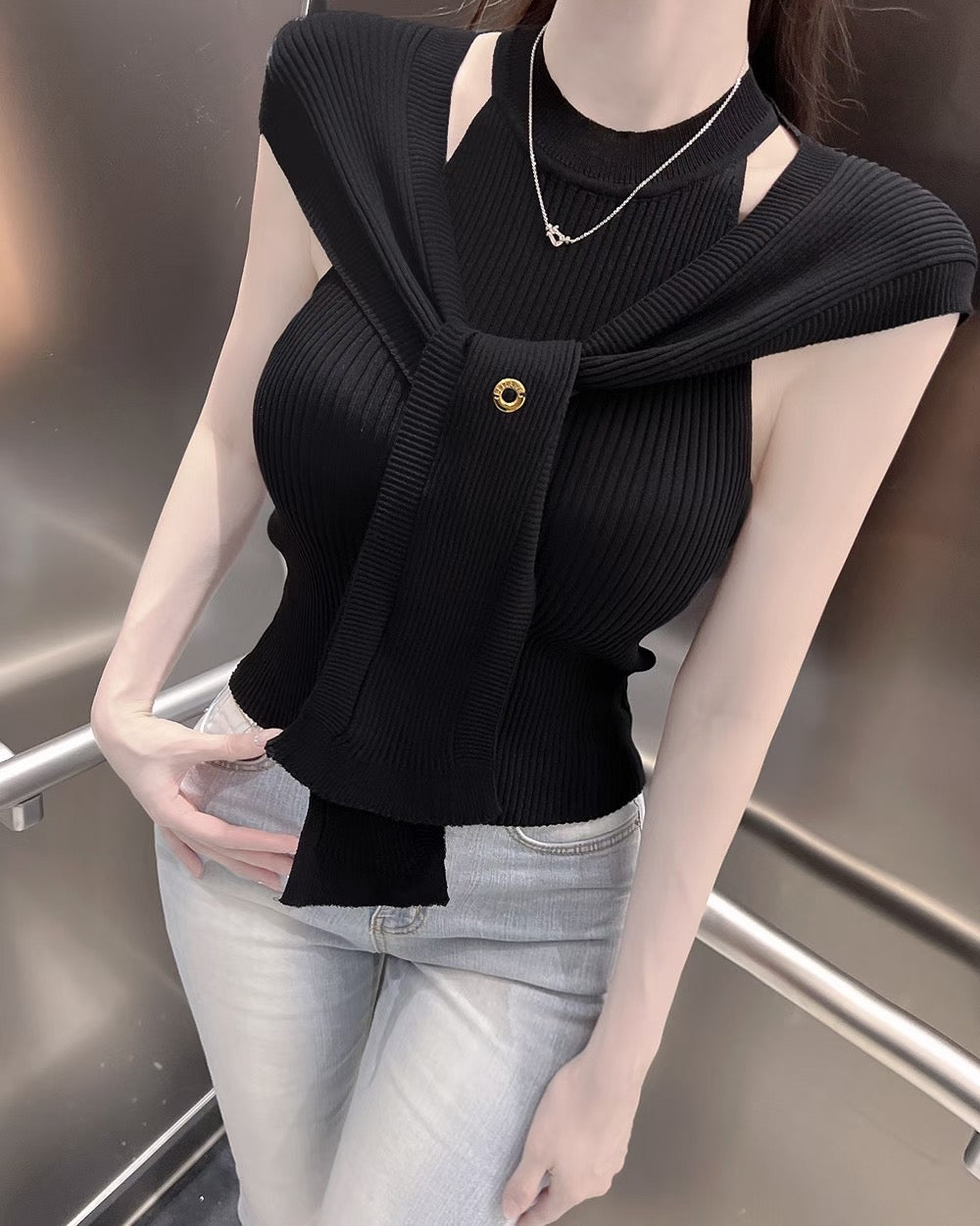 MS50808 Amelie cape style  knit