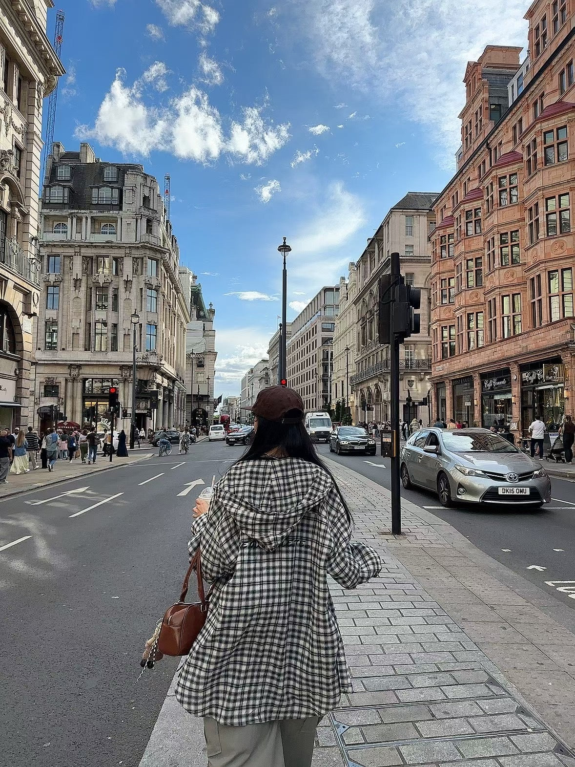 MS50813 Checked hoodie outer